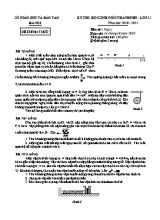 Đề thi chọn học sinh giỏi Vật lí lớp 12 (Có đáp án) - Năm học 2010-2011 - Sở GD & ĐT Hà Nội